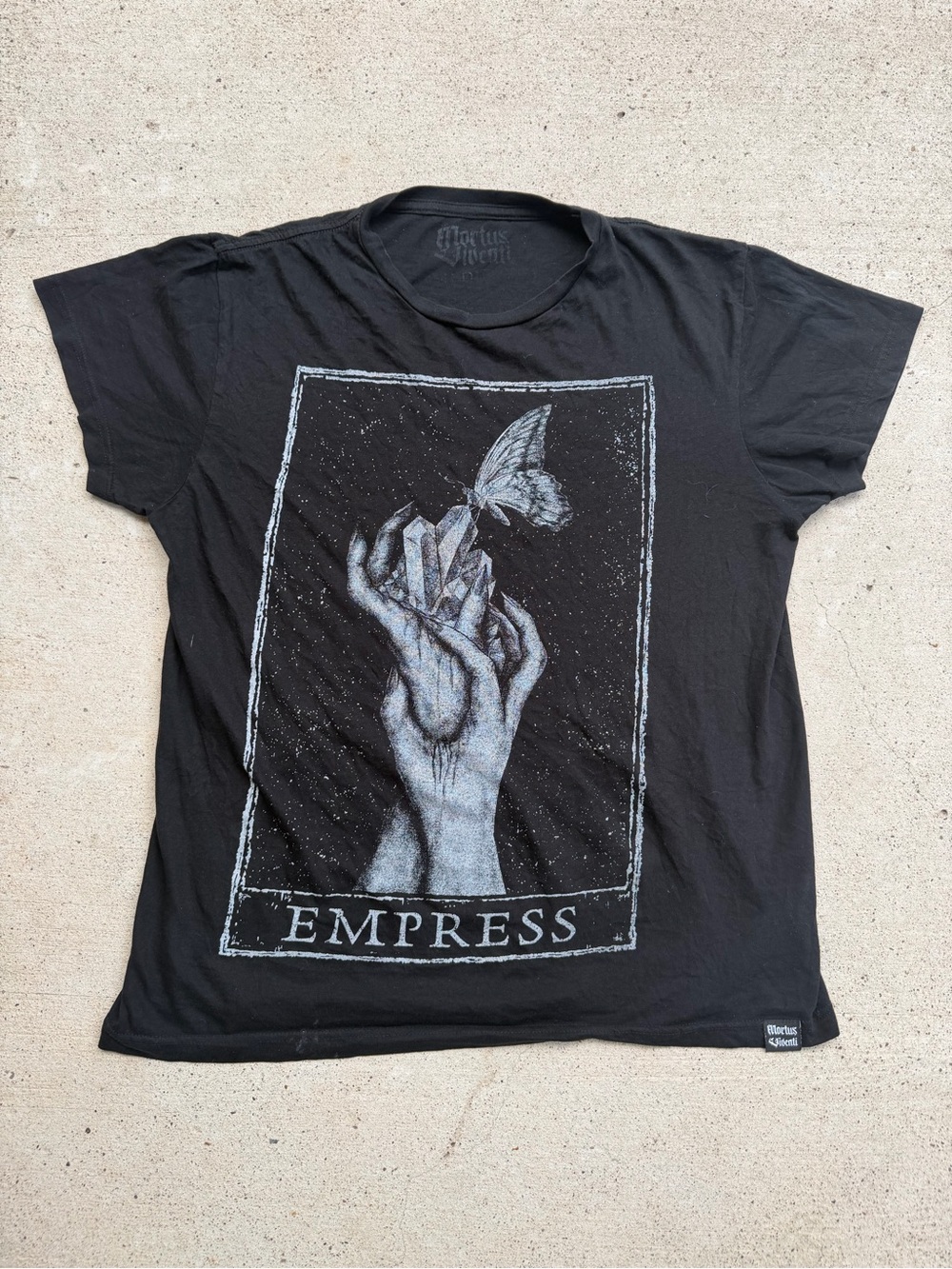 Mortus Viventi The Empress Tarot Card Graphic Tee Black Short Sleeve M
